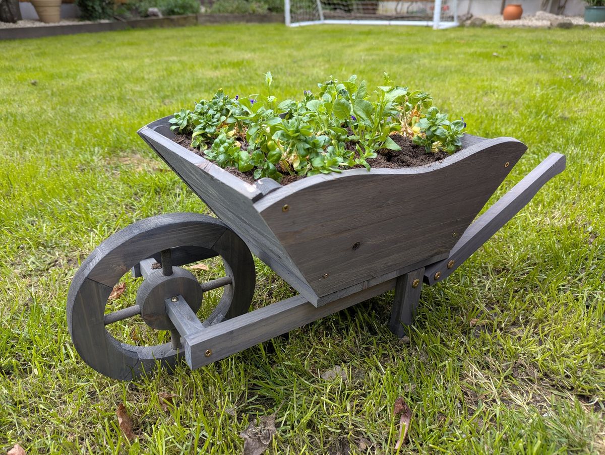 The Jardin Wooden Wheelbarrow Planter, £12.99