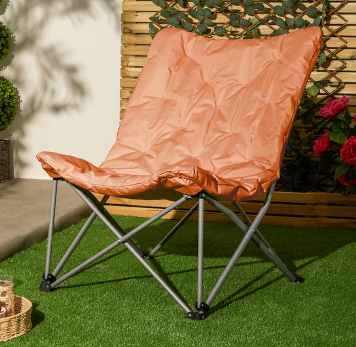 Home Bargains Hello Summer Butterfly Chair in shade Orange