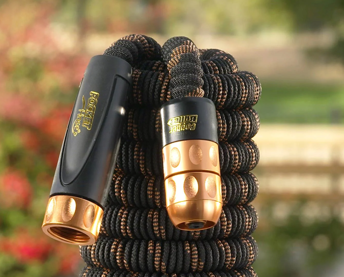 A close-up of the hosepipe nozzles