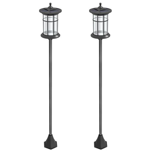 The Outsunny Two-Pack LED Solar Garden Lamp Posts (1.8m)