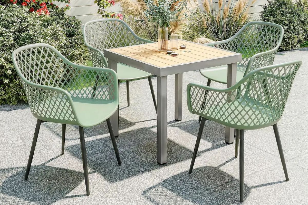 OUTSUNNY Garden Chairs Set of 4