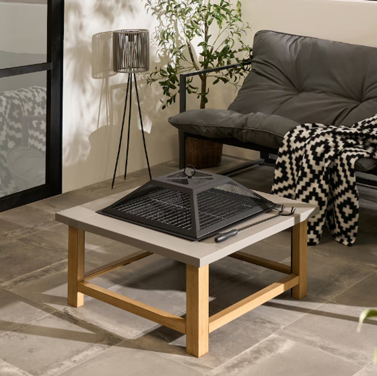 Another discounted find is this stylish multipurpose firepit