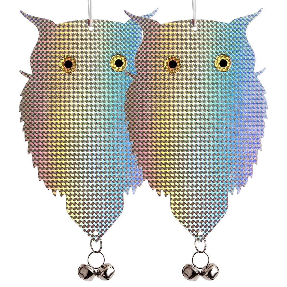 Owl Decoy for Pigeon Deterrent with Bells 2 Pcs