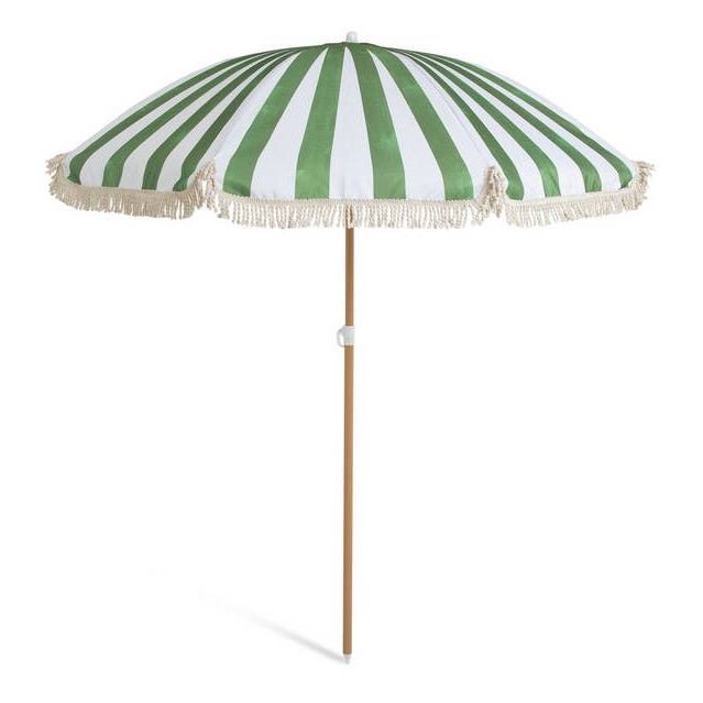 Habitat Sunbeam 1.6m Garden Parasol - Green & White Habitat Sunbeam 1.6m Garden Parasol - Green & White