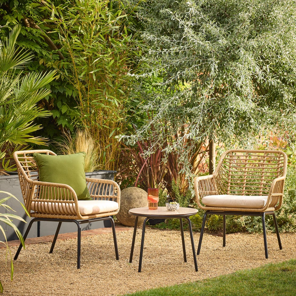 Habitat Global 2-Seater Bamboo Garden Bistro Set