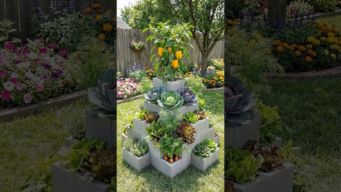 Amazing DIY Garden Tower You Must Try! 🌿