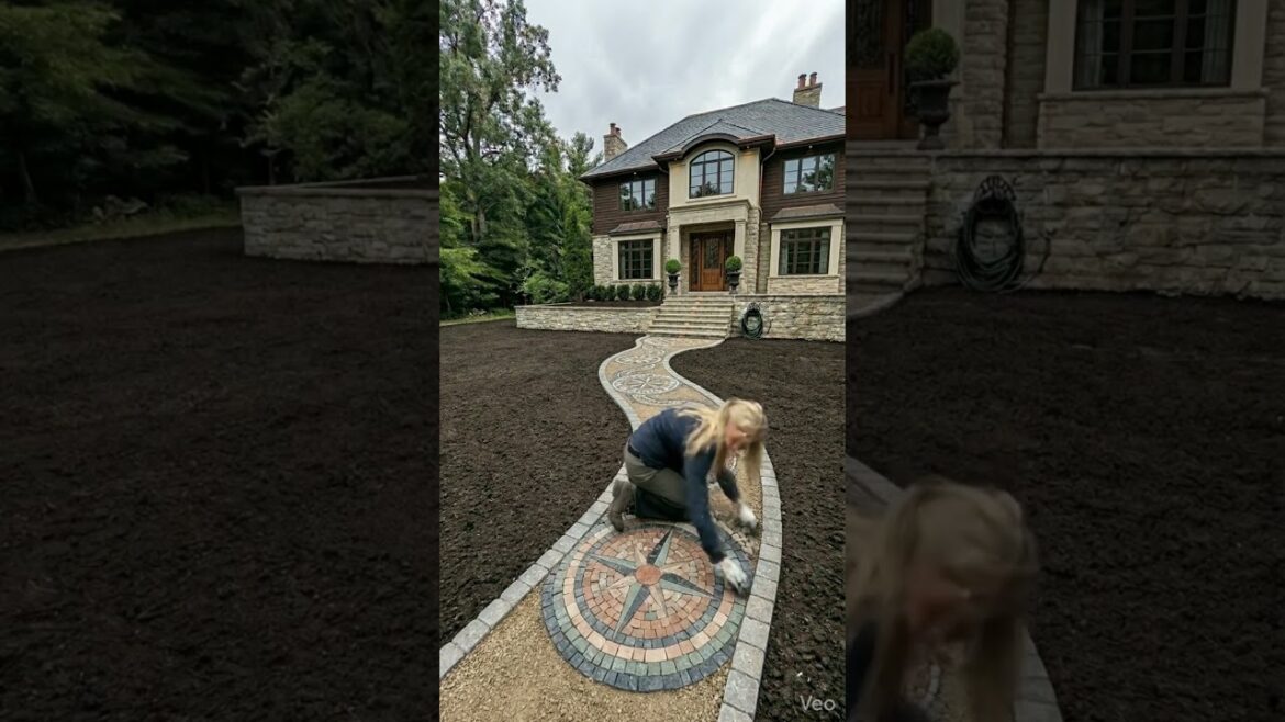 How to Design a Beautiful Mosaic Garden Path for Your Front Yard #GardenDesign