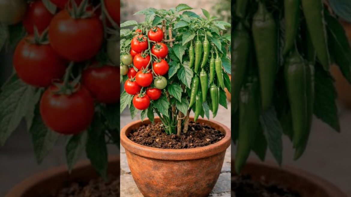 How  to Grow Hot Tomatoes at Home🍅 !Easy Chili Plant Care For Beginners #short#viral#tranding