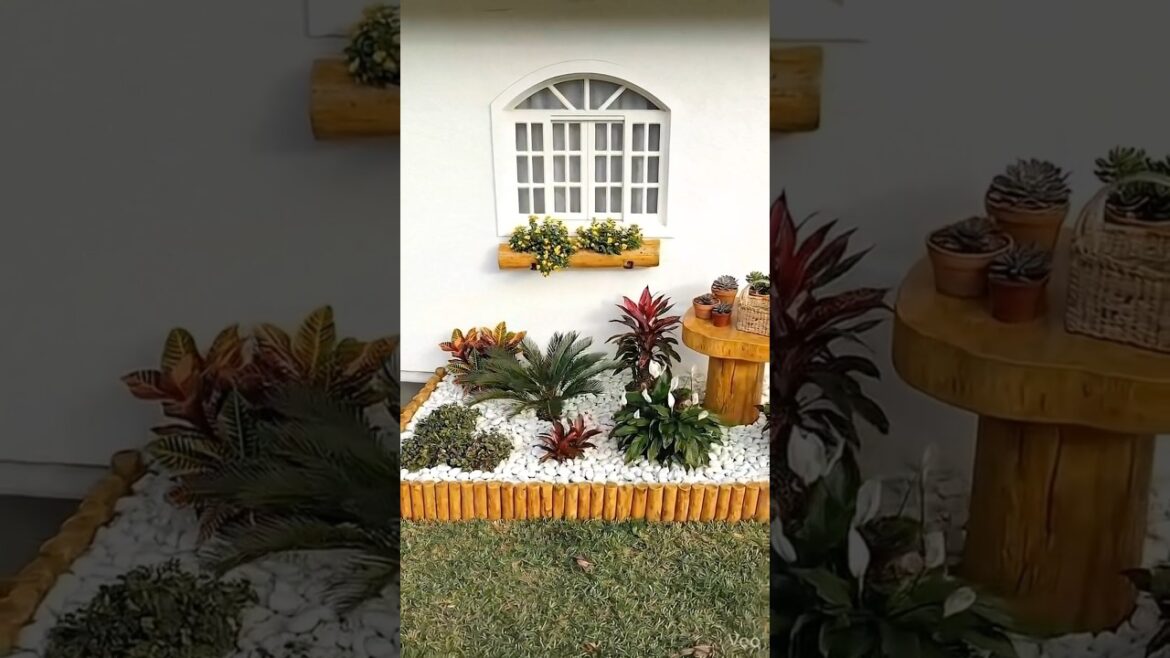 Tiny Space Turned Into Beautiful Garden 🏡✨ AI Transformation #homedecor #garden #frontyard