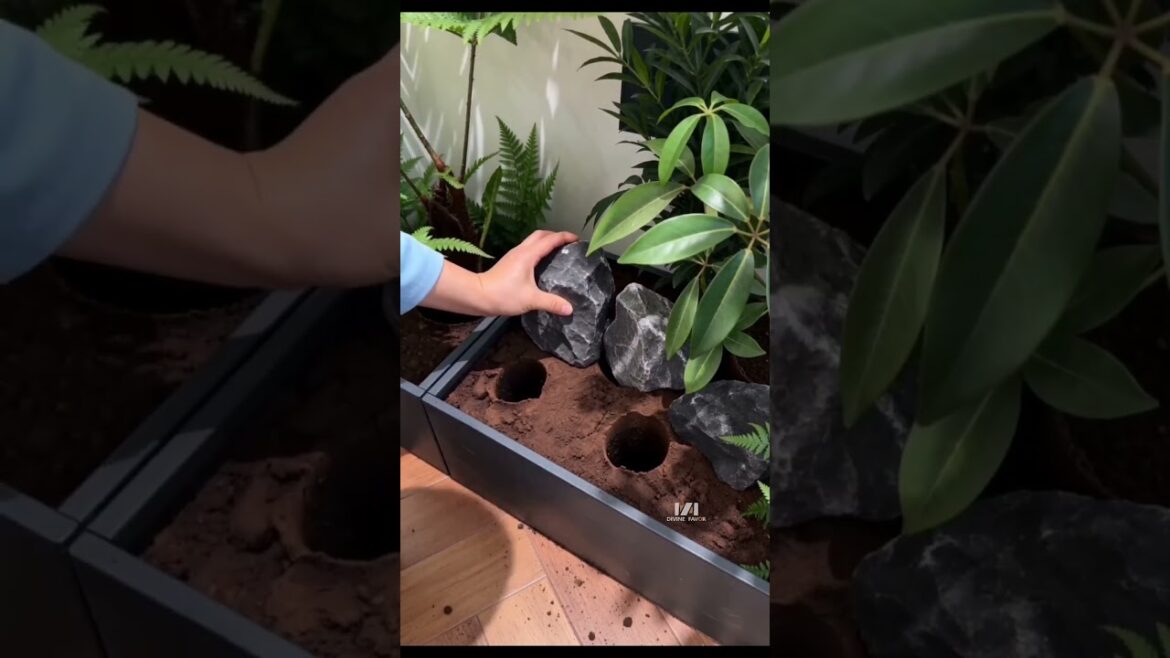 Create a garden under the stairs #SpaceDesign #gardendesign #garden #plants