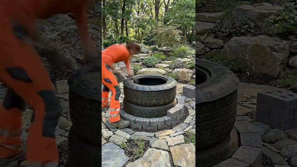 DIY Fish Pond Transformation Using Recycled Tires | Backyard Garden Makeover (Before & After)
