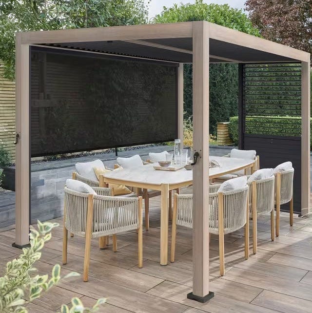 Signature Pergola Louvre Panel, 150cm, Grey
