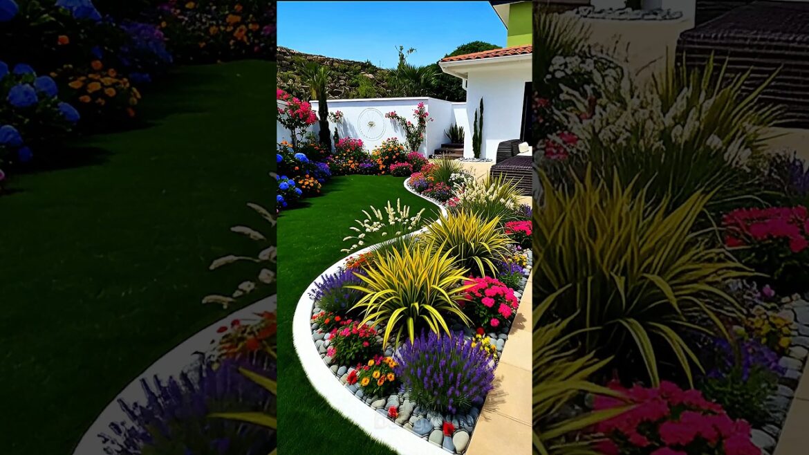 Beautiful Backyard Garden Transformation | Pebble Border + Plants DIY Timelapse#shorts #timelapse Beautiful Backyard Garden Transformation | Pebble Border + Plants DIY Timelapse#shorts #timelapse