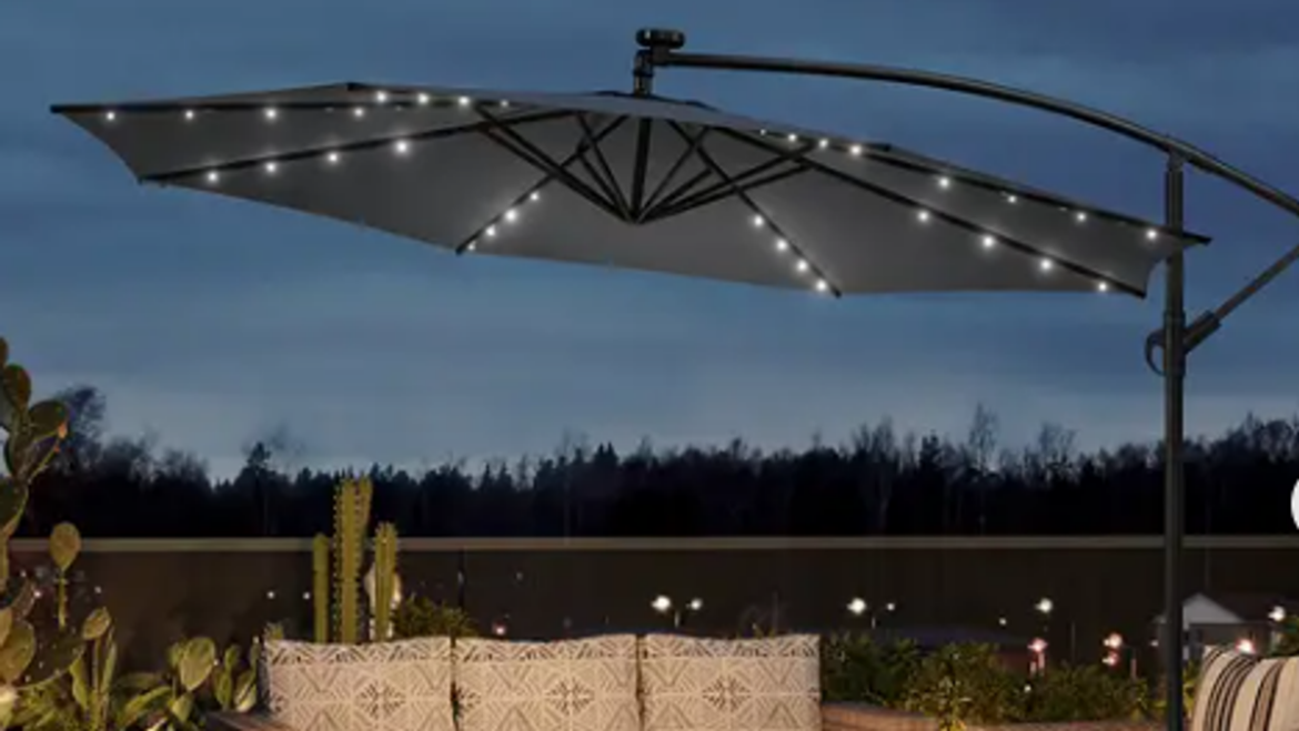 LED garden parasol that ‘looks beautiful at night’ drops to £170 Daily Mirror