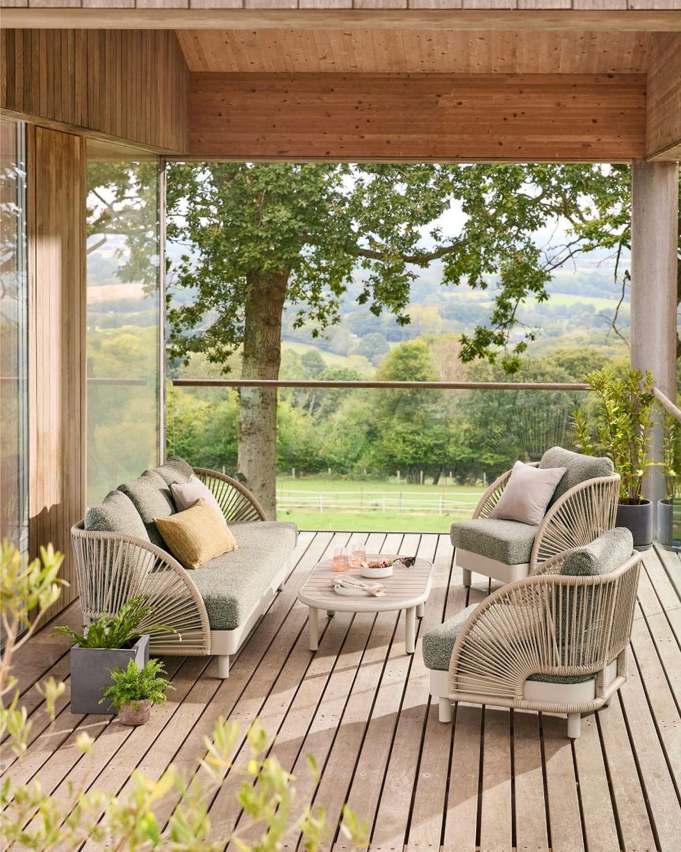 Green Boucle 5-Seater Garden Sofa Set Green Boucle 5-Seater Garden Sofa Set