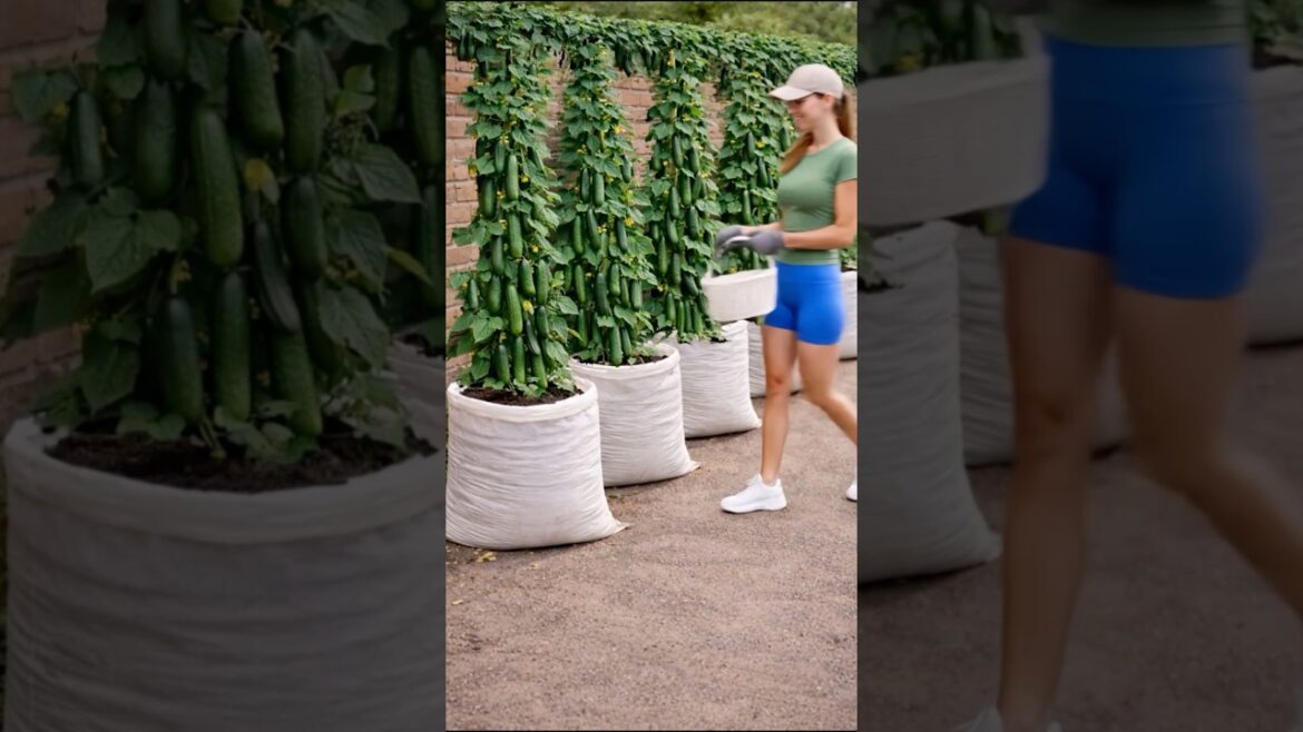 Grow 3X More Cucumber at Home - Soil Bag Trick #gardening #cucumber #gardeningtips