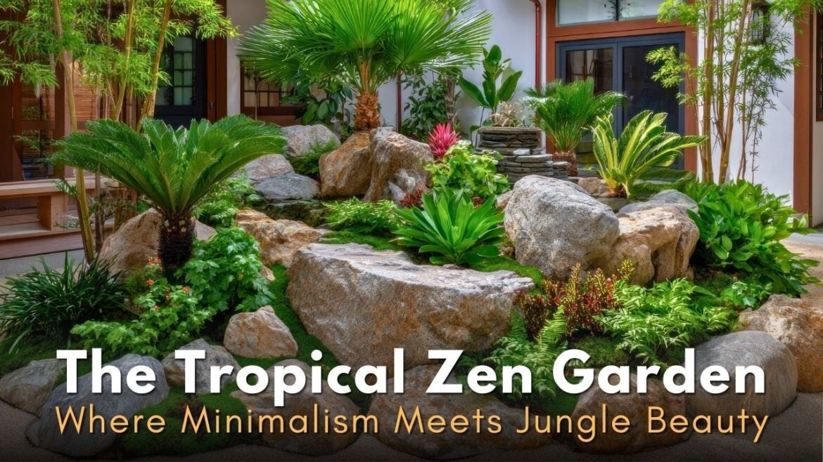 Integrating Lush Tropical Greenery into Traditional Dry Japanese Stone Gardens