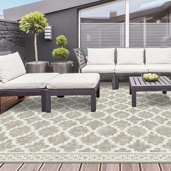 Cleo Trellis Natural Outdoor Rug