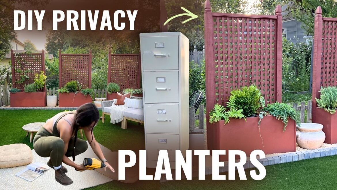 I Turned Filing Cabinets Into a DIY Privacy Planter Wall | DIY Privacy Screen with Planters I Turned Filing Cabinets Into a DIY Privacy Planter Wall | DIY Privacy Screen with Planters