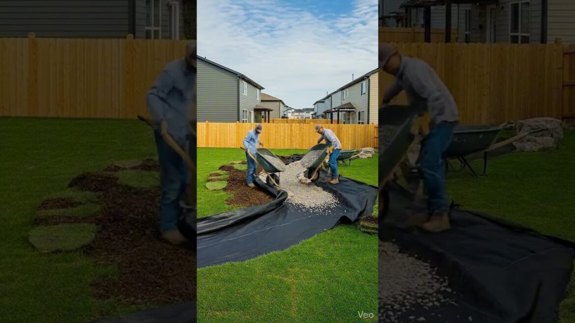 They Dug a River Through Their Backyard Landscaping… 😳 #beforeandafter #constructionlife They Dug a River Through Their Backyard Landscaping… 😳 #beforeandafter #constructionlife