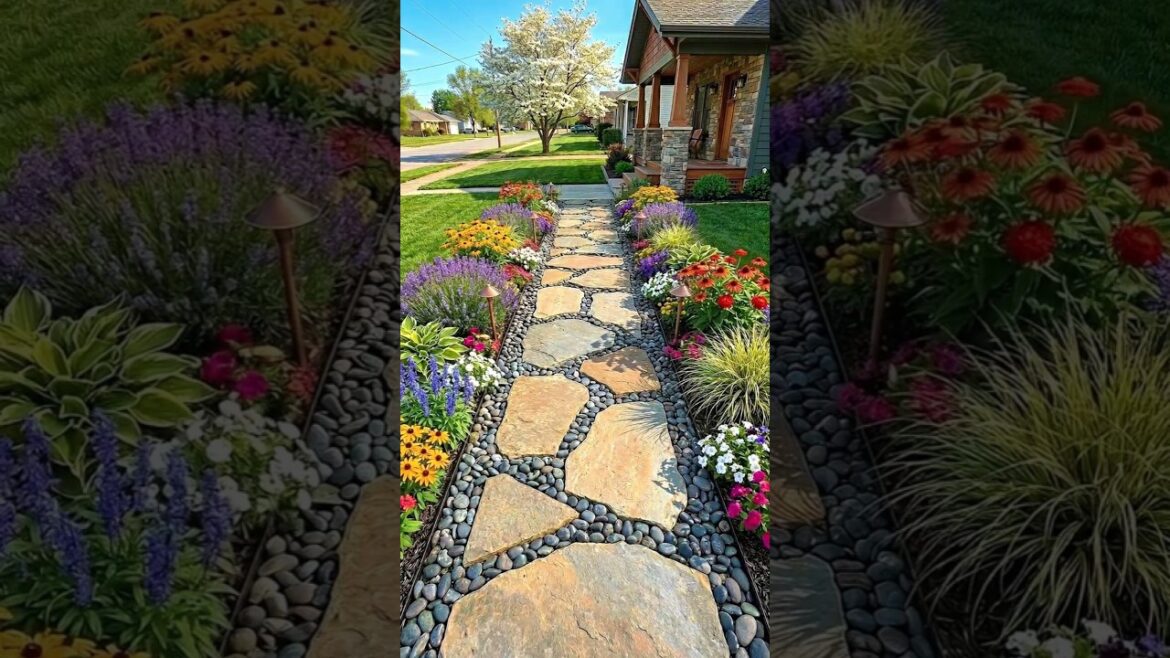 This walkway changed the entire front yard 😱🌿