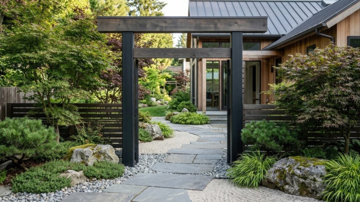 Modern Japanese Entryway Garden Ideas for Small Front Yard Spaces