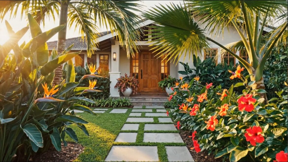 Front Yard Entryway Transformation | Tropical Garden Design Ideas for a Luxury Look Front Yard Entryway Transformation | Tropical Garden Design Ideas for a Luxury Look