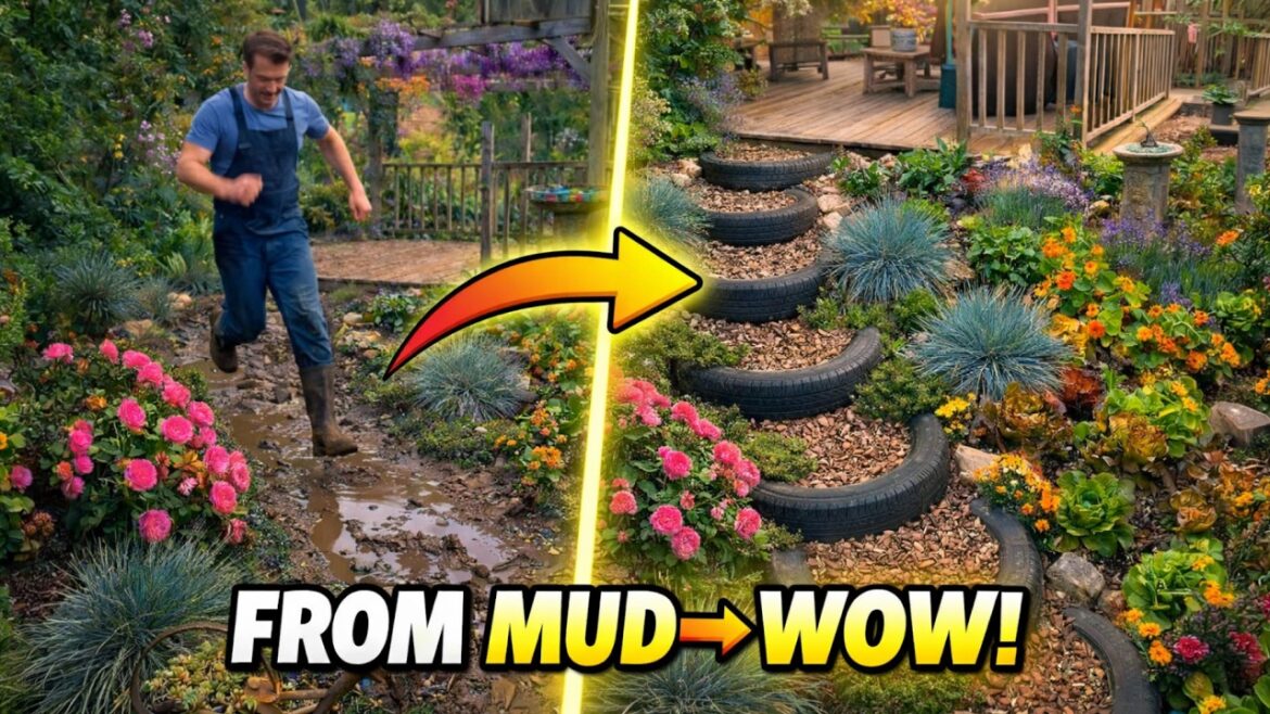 From Mud Path to Beautiful Garden Walkway From Mud Path to Beautiful Garden Walkway