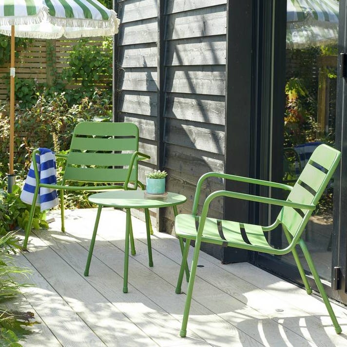 Habitat Annika 2 Seater Metal Garden Bistro Set - Green Habitat Annika 2 Seater Metal Garden Bistro Set - Green
