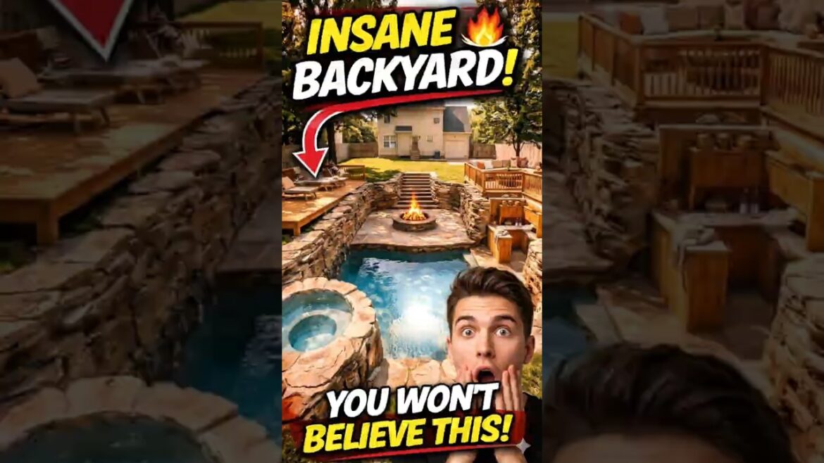 You’ve Never Seen a Backyard Like This 😍🔥 #backyardmakeover #luxurybackyard #hotspring