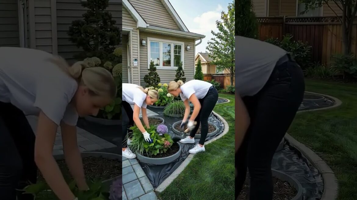 From Plain Lawn to Modern Front Yard Garden ✨🌿 | Satisfying Transformation