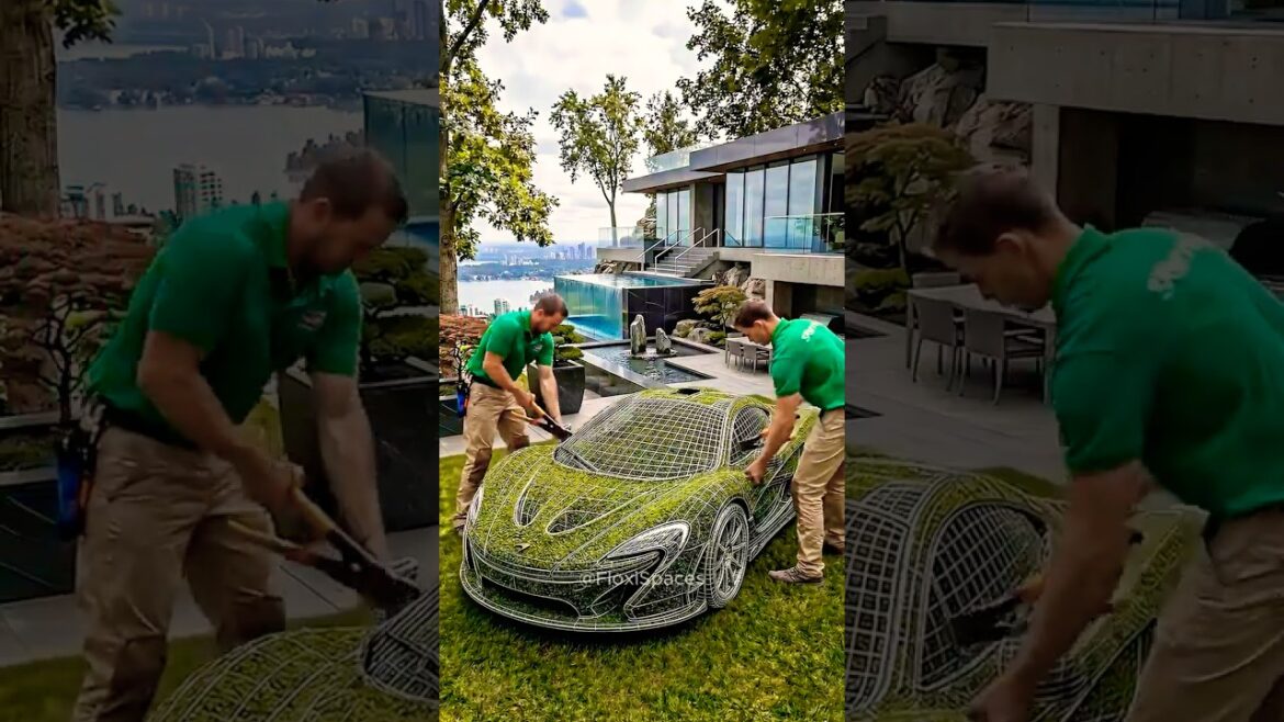 His Backyard Has a Living McLaren and It's Amazing! 🚗#car #gardening #topiary #outdoordesign