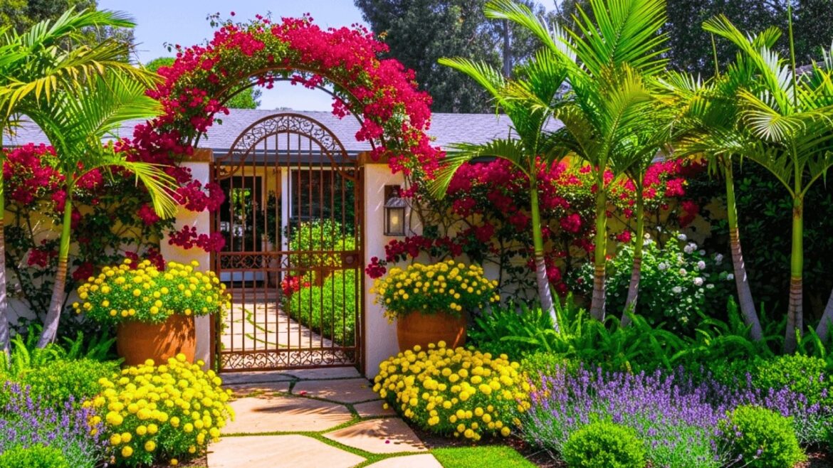 Tropical Oasis Front Yard Ideas | Stunning Garden Gates & Arches for Small Yards