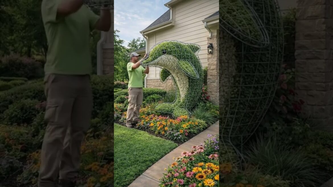 “Dolphin Shape Garden Design 🐬🌿 | Cage Style Plants Decoration Idea” “Dolphin Shape Garden Design 🐬🌿 | Cage Style Plants Decoration Idea”