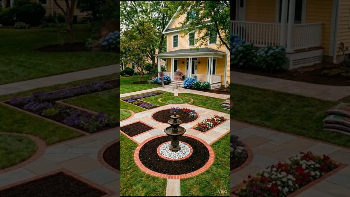 Satisfying Garden Makeover: Installing Pathway & Fountain ๐ฟโจ Satisfying Garden Makeover: Installing Pathway & Fountain ๐ฟโจ