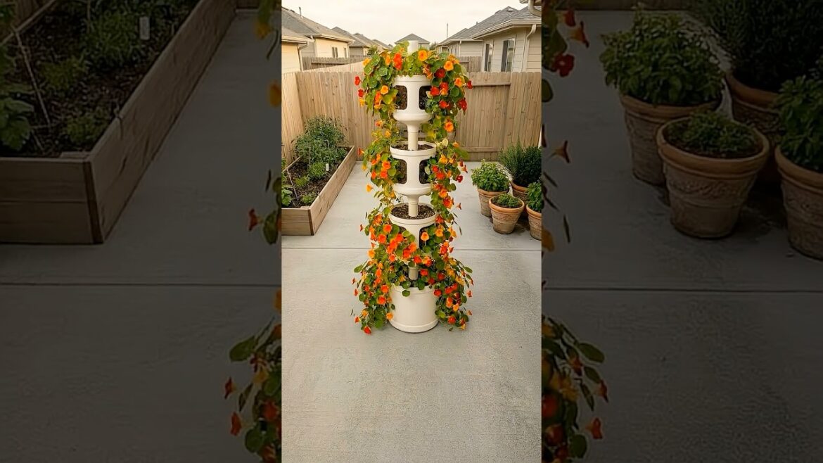 Don’t Toss Your Water Jugs! πΏ 4-Tier Flower Tower #diy #verticalgarden Don't Toss Your Water Jugs! πΏ 4-Tier Flower Tower #diy #verticalgarden