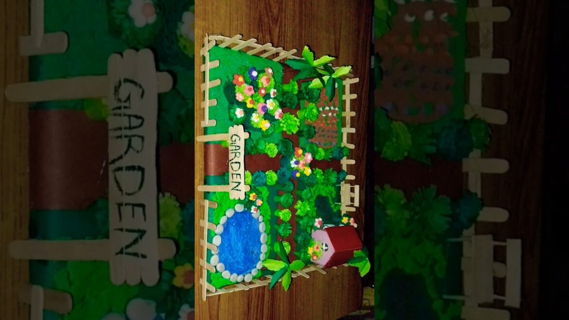 Garden|How to make this Garden for school project |#shorts #ytshorts#youtubeshorts#art#artist#trend