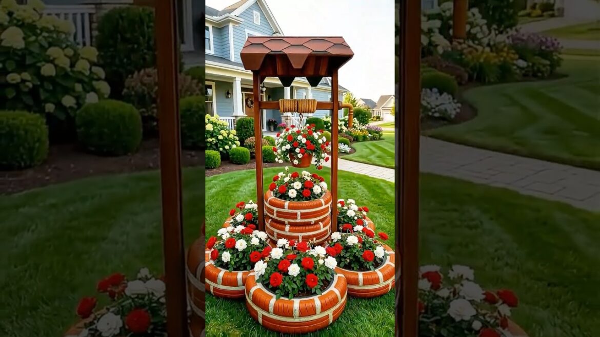 Easy Tire Garden Project Anyone Can Do! 🌹🌿 #shorts Easy Tire Garden Project Anyone Can Do! 🌹🌿 #shorts