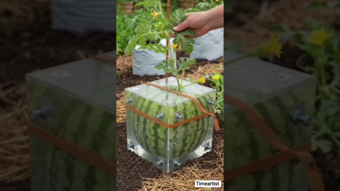 How to grow watermelon in square #timelapse#timeartist#time#watermelon#viralvideo#viral#trending