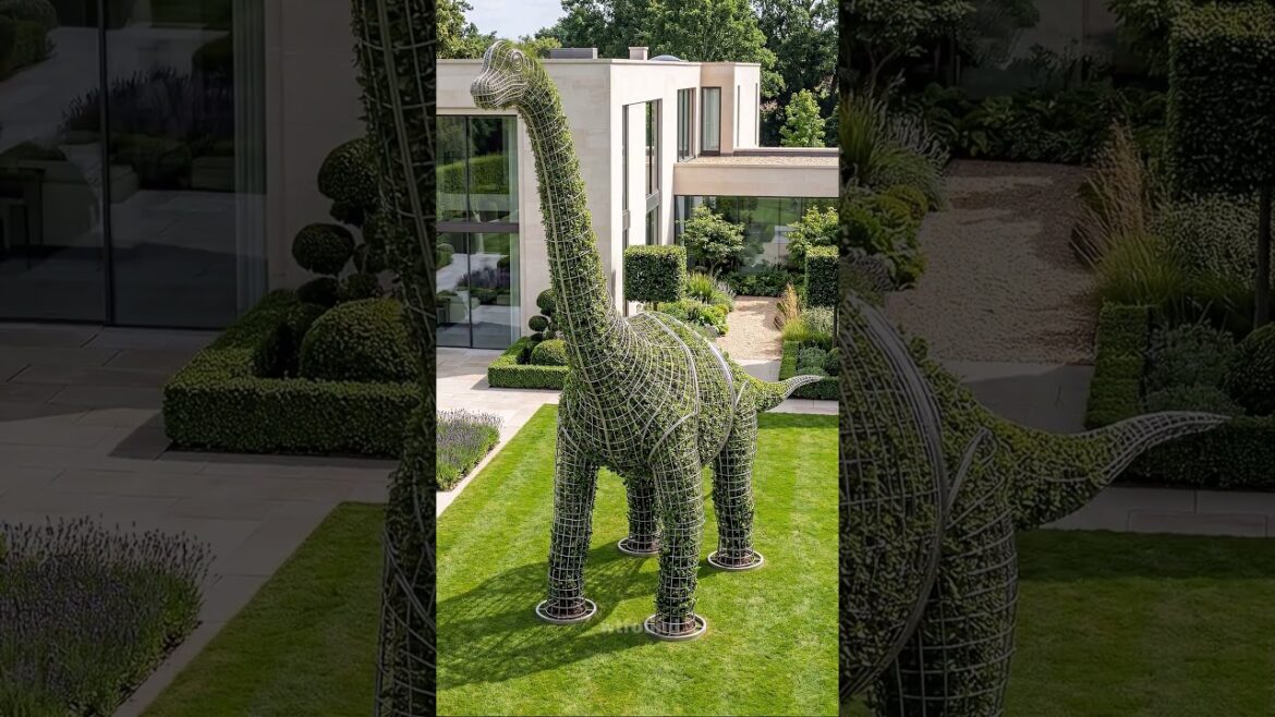 A Simple Garden Turned Into a Creative Design🦕 #garden #backyard #landscape #outdoors #outdoordecor A Simple Garden Turned Into a Creative Design🦕 #garden #backyard #landscape #outdoors #outdoordecor