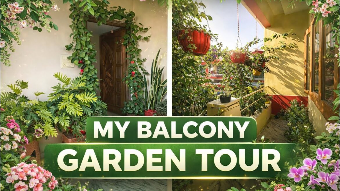 My balcony garden tour|🏡 beautiful balcony decor| balcony garden|Welcome to my little balcony jungle