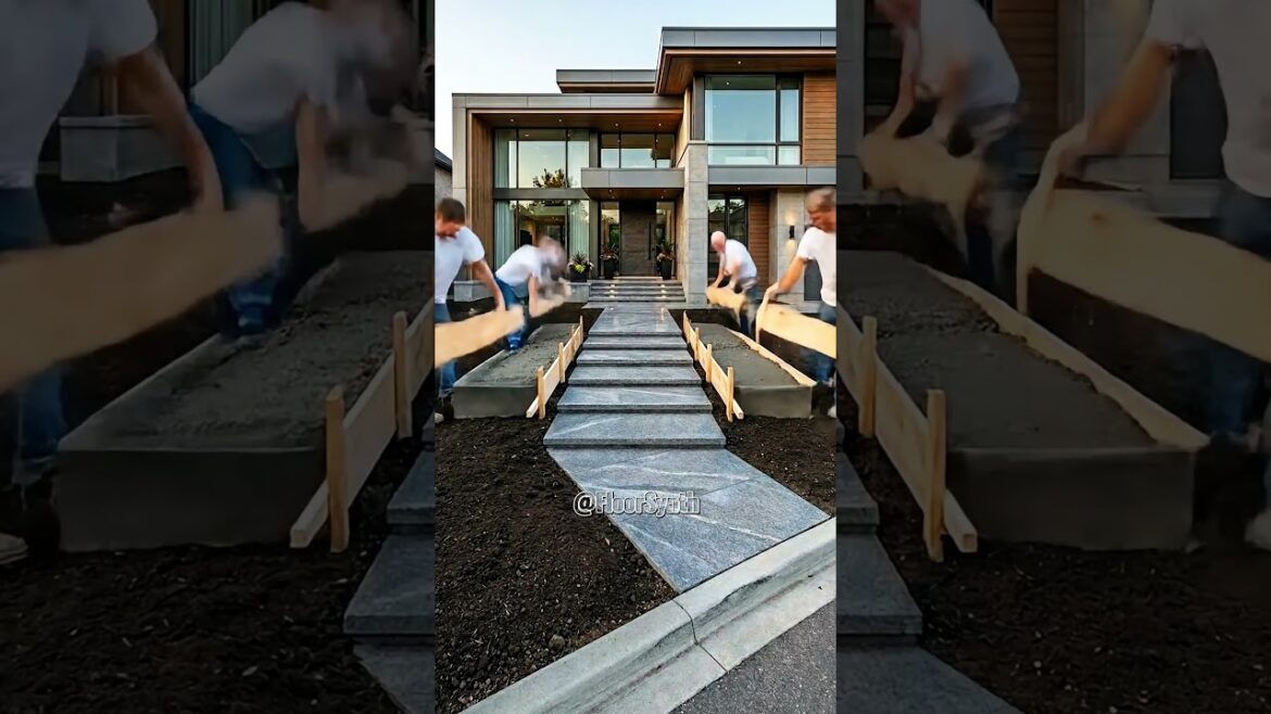This Front Yard Just Redefined Luxury Living! #modernhome #homerenovation