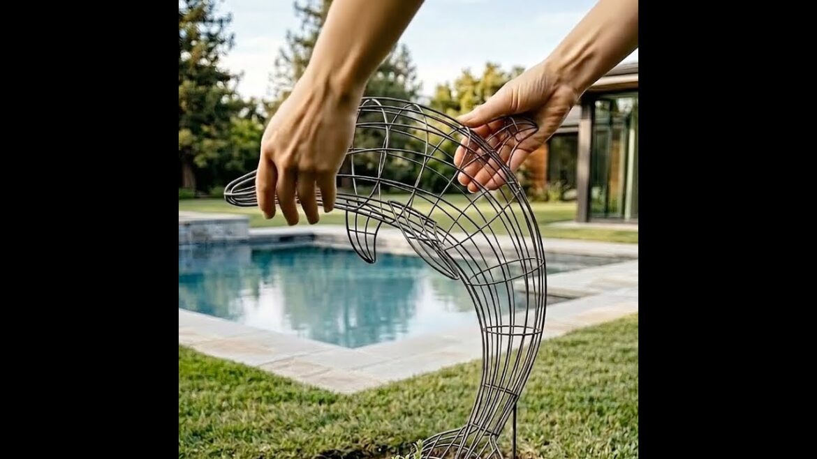 Garden dolphin topiary design 🐬 #garden