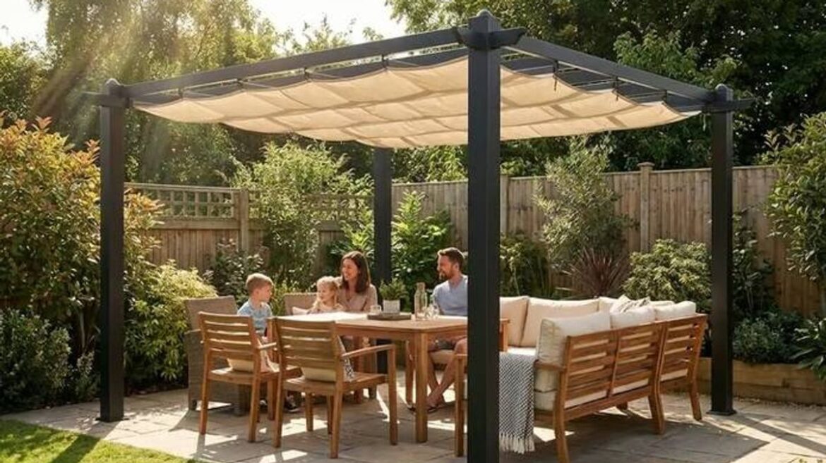 Shoppers save 76% on garden pergola with retractable roof now under £90 Wales Online