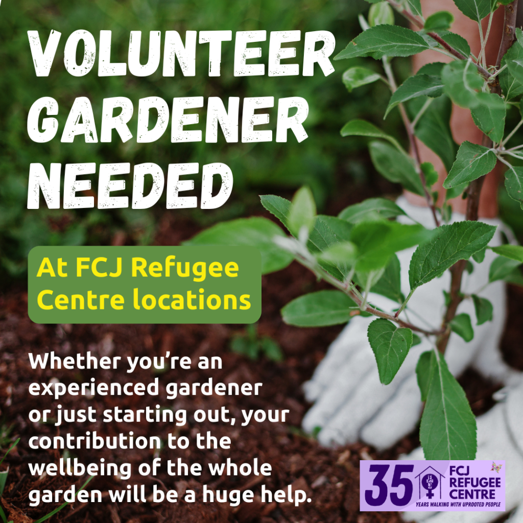 Volunteer Gardener Needed – FCJ Refugee Centre Volunteer Gardener Needed – FCJ Refugee Centre