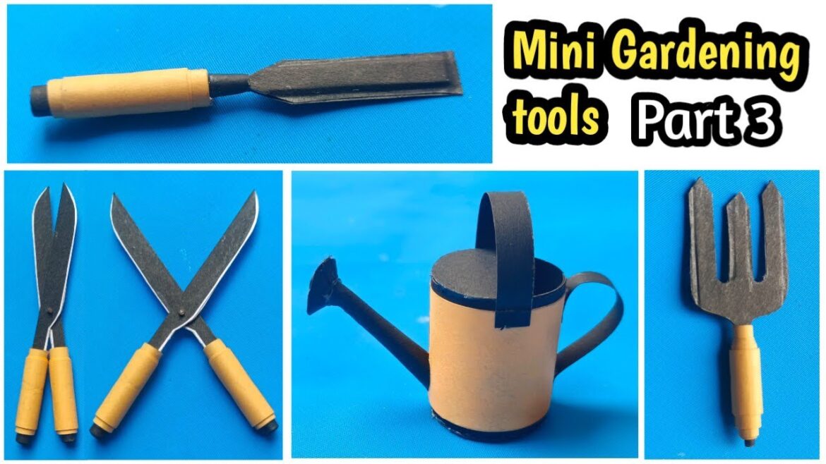 Paper mini Gardening tools PART 3 | Paper chisel | Paper hedge shears | Paper fork | Paper Water can Paper mini Gardening tools PART 3 | Paper chisel | Paper hedge shears | Paper fork | Paper Water can