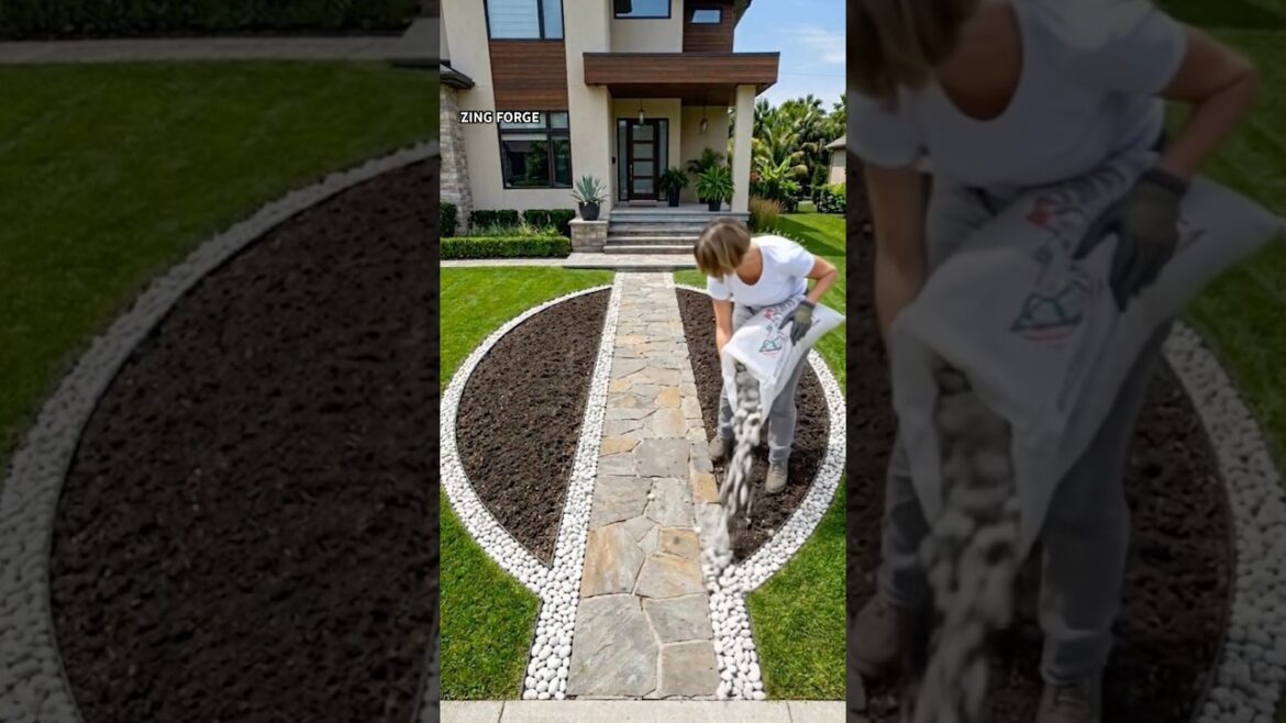 Luxury Front Yard Pathway Transformation #gardendesign #luxuryhome #landscaping #shorts #viralshorts Luxury Front Yard Pathway Transformation #gardendesign #luxuryhome #landscaping #shorts #viralshorts