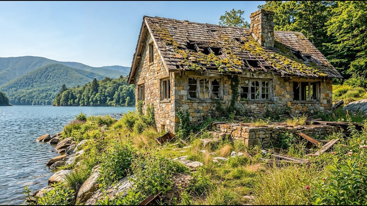 I Turned an Abandoned Stone Cottage into a Cozy Lakeside Dream Home (ASMR)