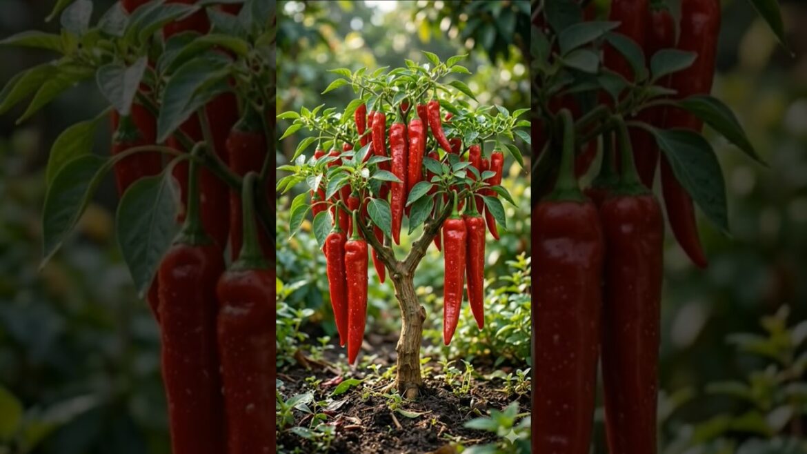 How to grow Red chilies from Aloe Vera at home #viral #trending #shorts