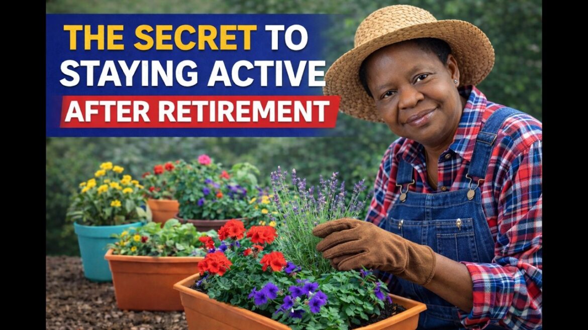STAY ACTIVE AND HEALTHY AFTER RETIREMENT BY STARTING A CONTAINER GARDEN.